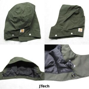 Carhartt Snap On‎ Hood Kids? One Size Olive Green Pearl Padded Adjustable